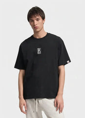 Replay Mens Vinyl Print T-shirt In Black