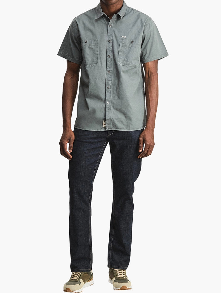 Jeep M Workshirt Short Sleeve Shirt Olive