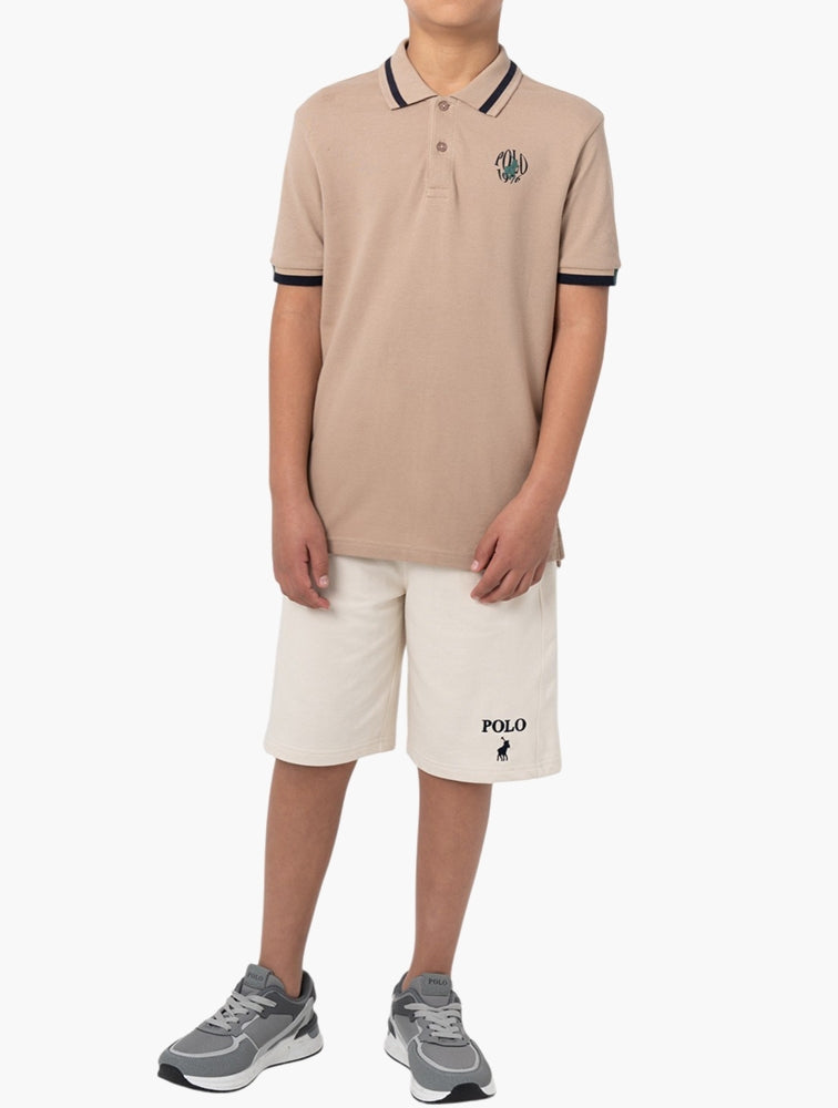 Polo Boys Donovan Tennis Golfer In Taupe