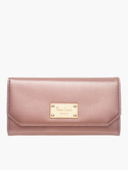 Pierre Cardin Skylar Bifold Purse In Rose Gold