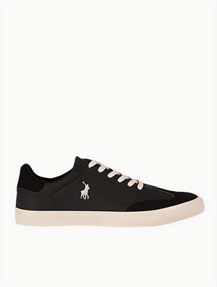 Polo Mens Color Block Basic Sneakers In Black & White