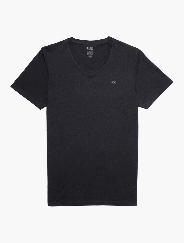 Diesel Mens M Utee Michael Tube 2 Pack T-Shirts In Grey & Black