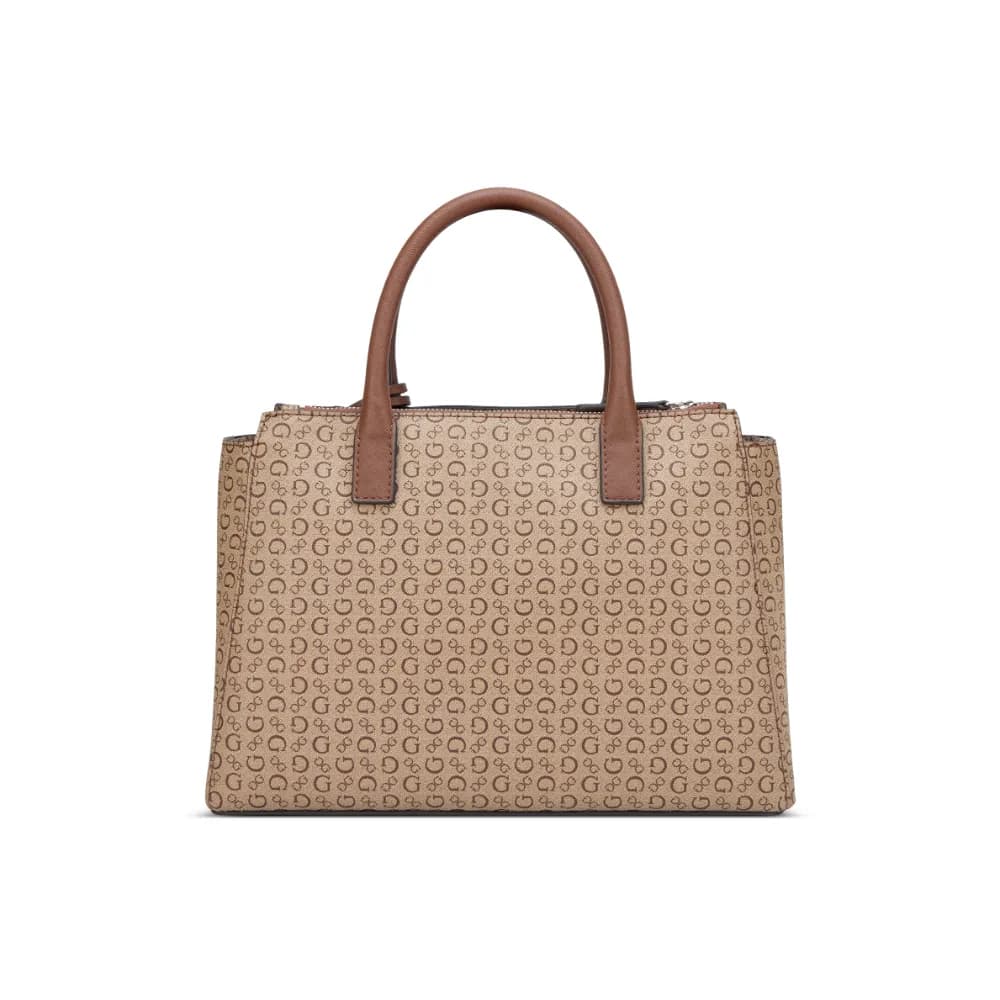 Guess Reena Satchel Bag In Walnut