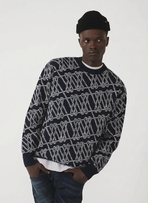 Tshepo Unisex Monogram Jersey Knit Navy