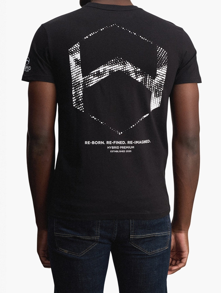 Hybrid Mens Premium Quote T-Shirt In Black & White