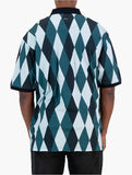 Polo Mens Tonal Argyle Printed Golfer In Petrol