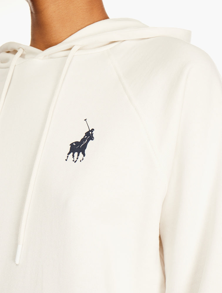 Polo Women's Sport Long Sleeves Hoodie In Ecru