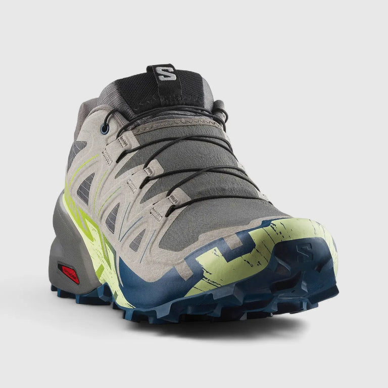 Salomon Mens Speedcross 6 Shoes In Castlerock/Lime Cream/Poseidon