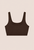 Freddy Womens Knitted Seamless Sports Top In Brown