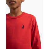 Polo Boys Long Sleeves Ashton T-Shirt In Red