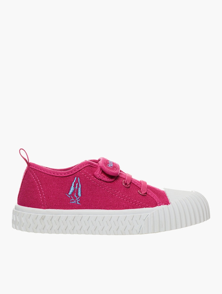 Hush Puppies Girls Liberty Fuschia Synthetic Canvas Sneakers In Pink/White