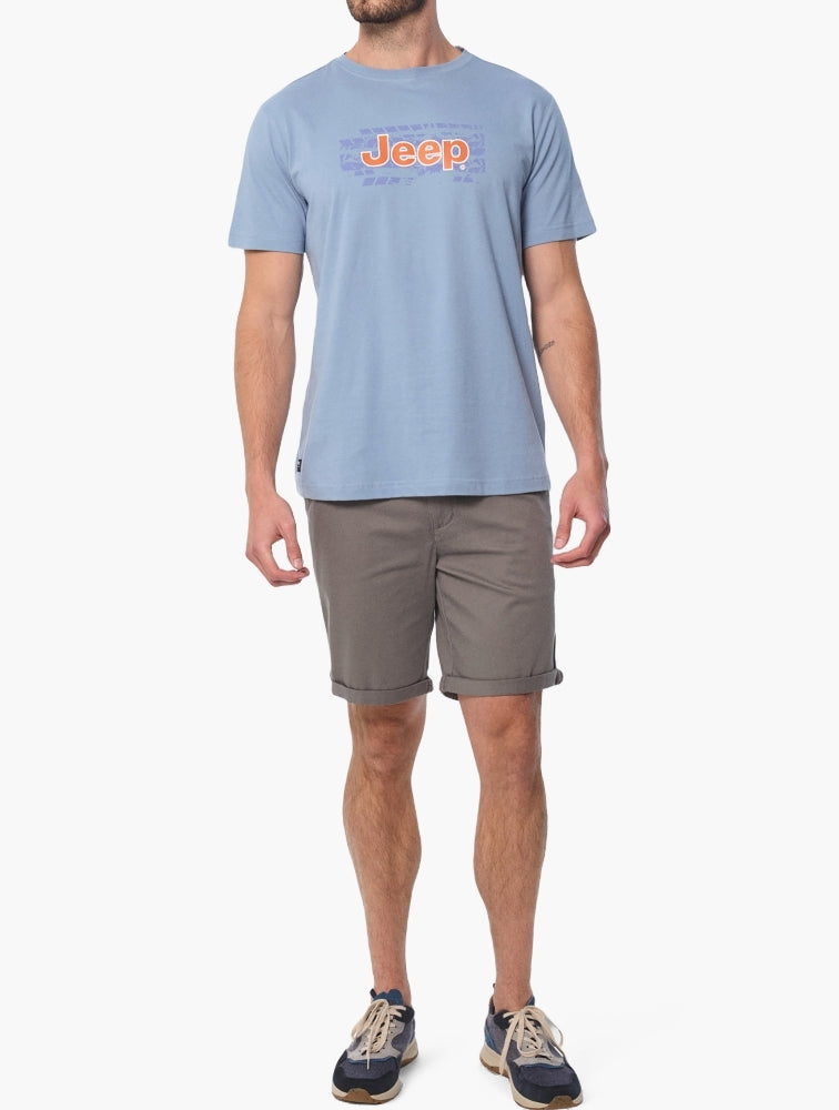 Jeep Mens Fashion Graphic T-Shirt In Blue