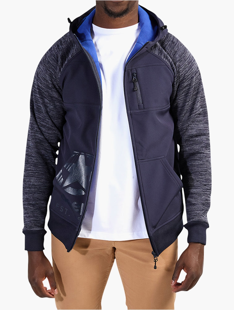 Jeep M Cut & Sew Softshell Jacket Navy