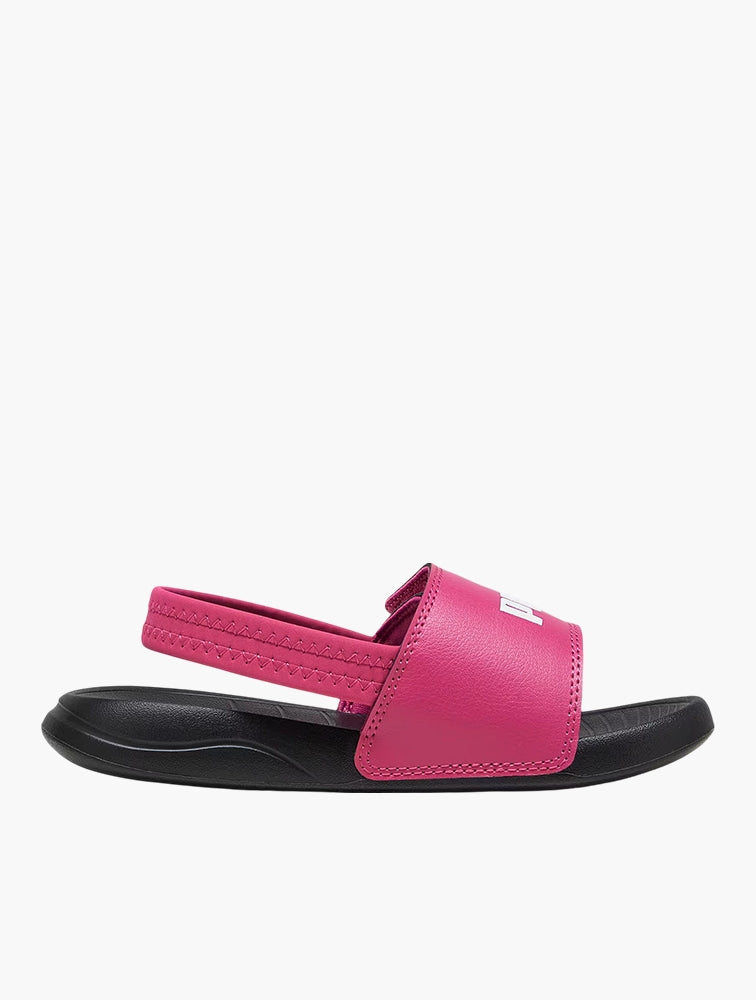 Puma Kids Popcat 20 Backstrap Shoes In Black & Pink