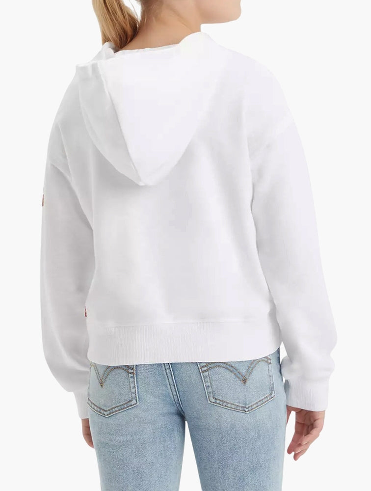 Levis Girls Hibiscus Hoodie Bright White