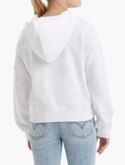 Levis Girls Hibiscus Hoodie Bright White