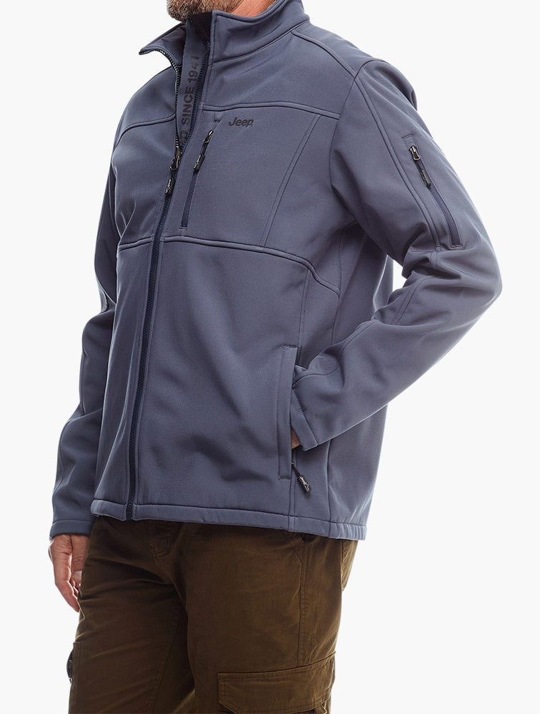 Jeep Mens Core Softshell Jacket Grey