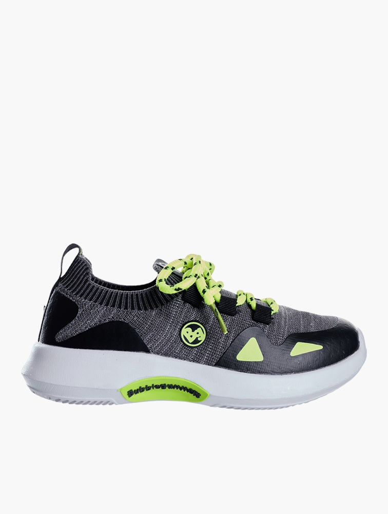 Bubblegummers Boys Nat Sneakers In Black/Lima Green