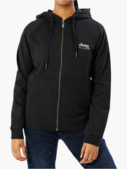 Jeep Womens Zip Through Hoodie In Black
