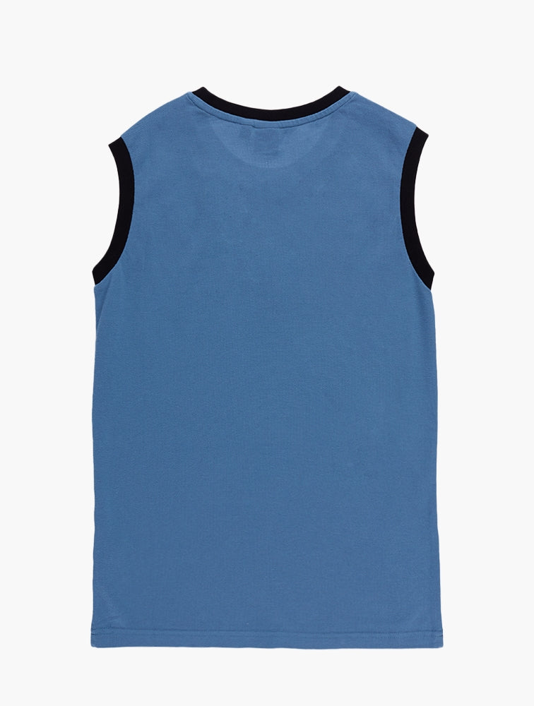 Polo Boys Usher Colour Blocked Vest In Blue