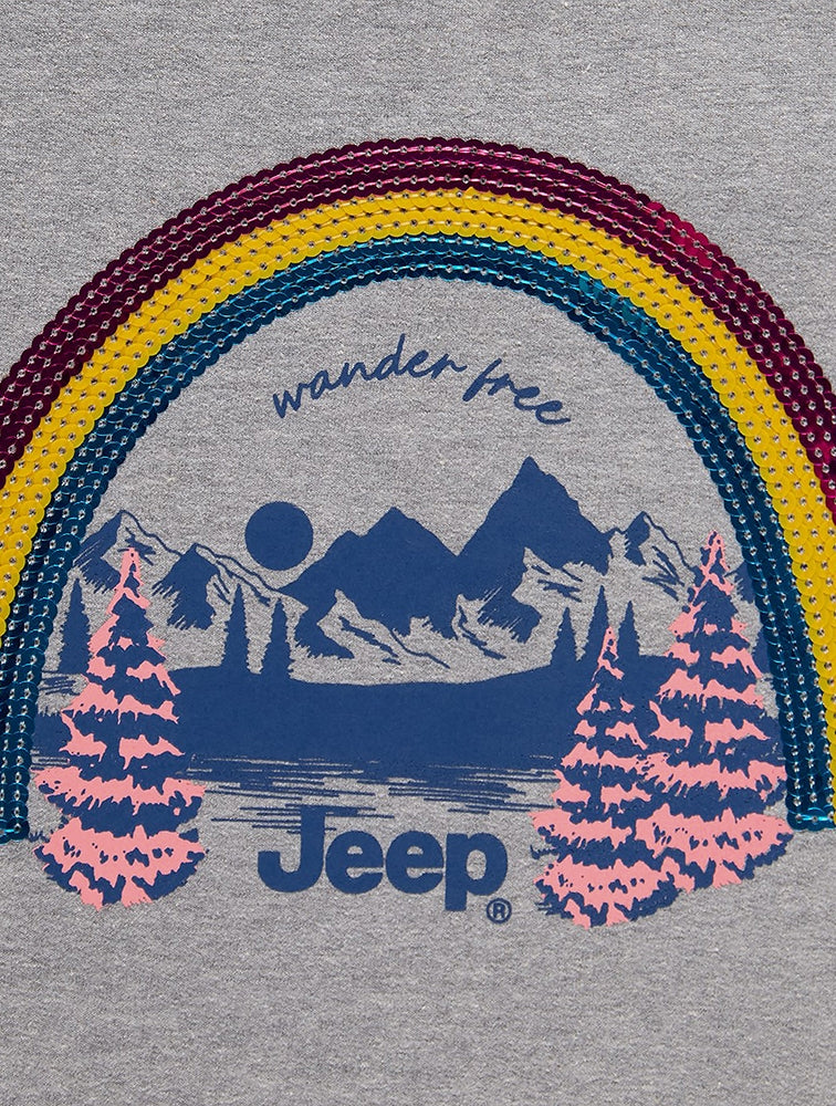 Jeep Kids Crewneck Sweat Top In Grey Multi
