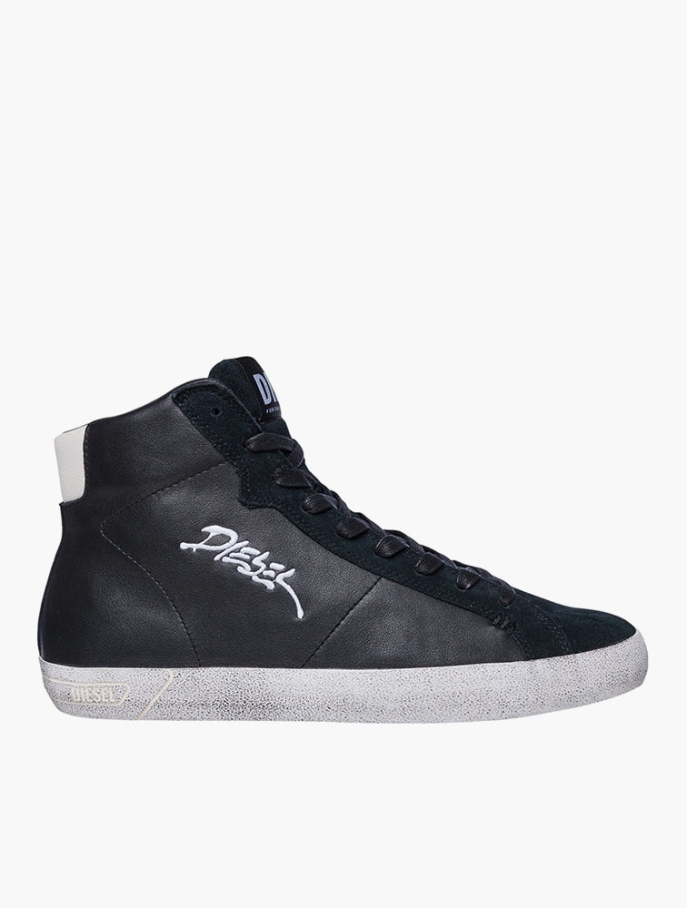 Diesel Mens S-Leroji Mid Sneakers In Black
