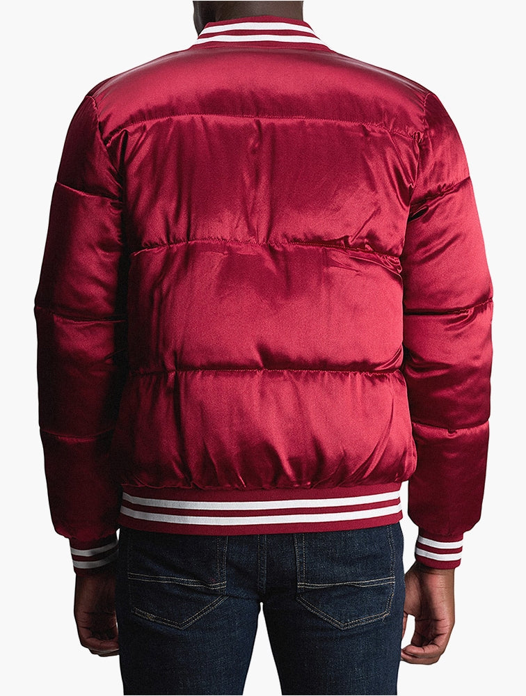 Starter Mens College Jacket 1 In Maroon