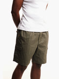 Jeep Mens Hurricane Elasticated Cargo Shorts In Olive