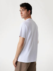 Guess Mens Triangle Logo T-Shirt In White