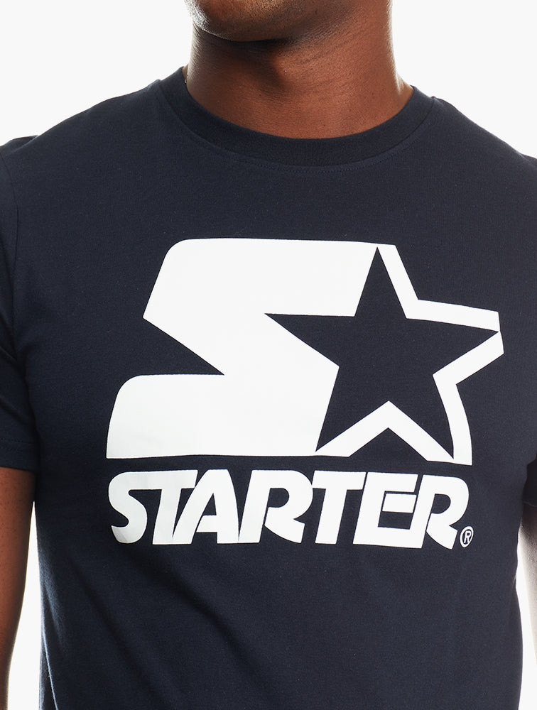 Starter Mens Core Logo T-Shirt In Navy