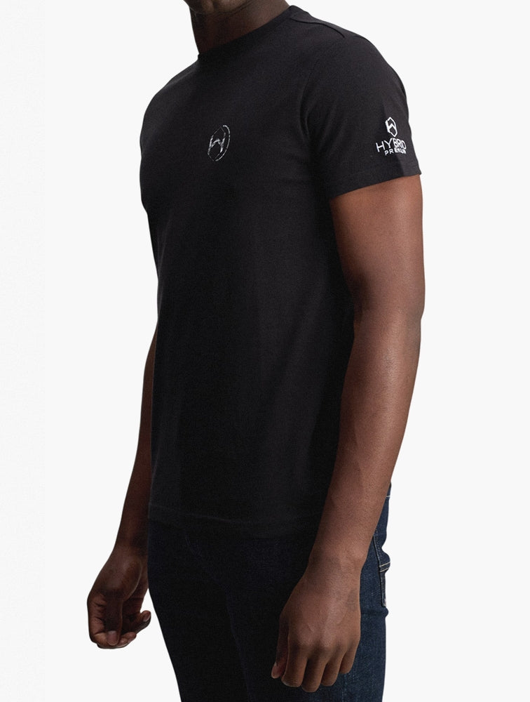 Hybrid Mens Premium Quote T-Shirt In Black & White