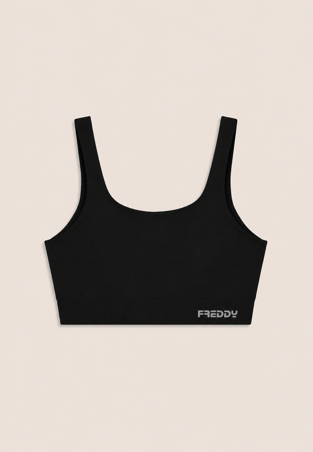 Freddy Ladies Knitted Seamless Sports Top In Black