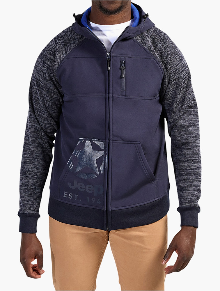 Jeep M Cut & Sew Softshell Jacket Navy