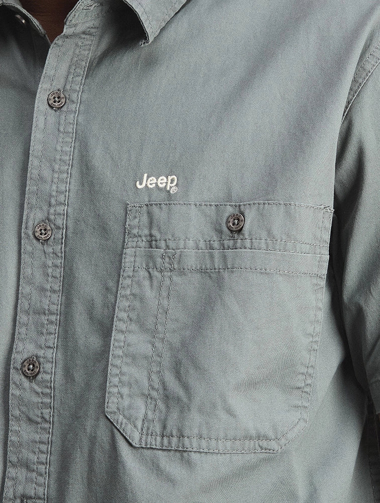 Jeep M Workshirt Short Sleeve Shirt Olive