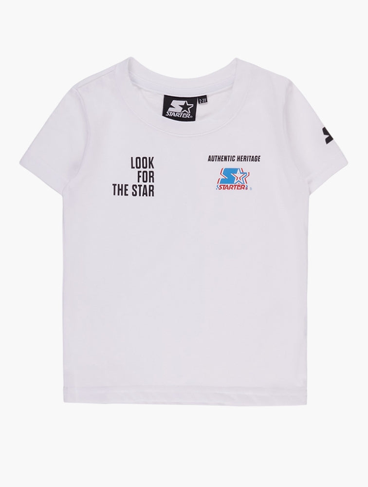 Starter Boys Look For the Star 2 Piece Set In White & Grey