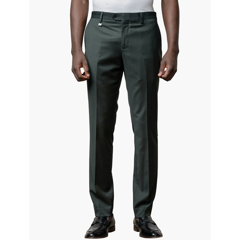 Polo Mens Custom Fit Trouser In Dark Green