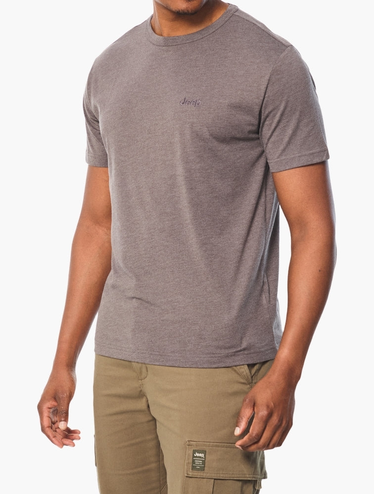 Jeep Mens Embroidery Icon T-Shirt In Grey