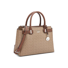 Guess Reena Satchel Bag In Walnut