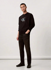 Calvin Klein Mens Premium T-Color Monologo Sweatshirt In Black