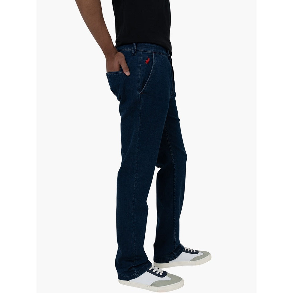 Polo Mens Quater Slant Straight Leg Denim Jeans In Dark Indigo Wash