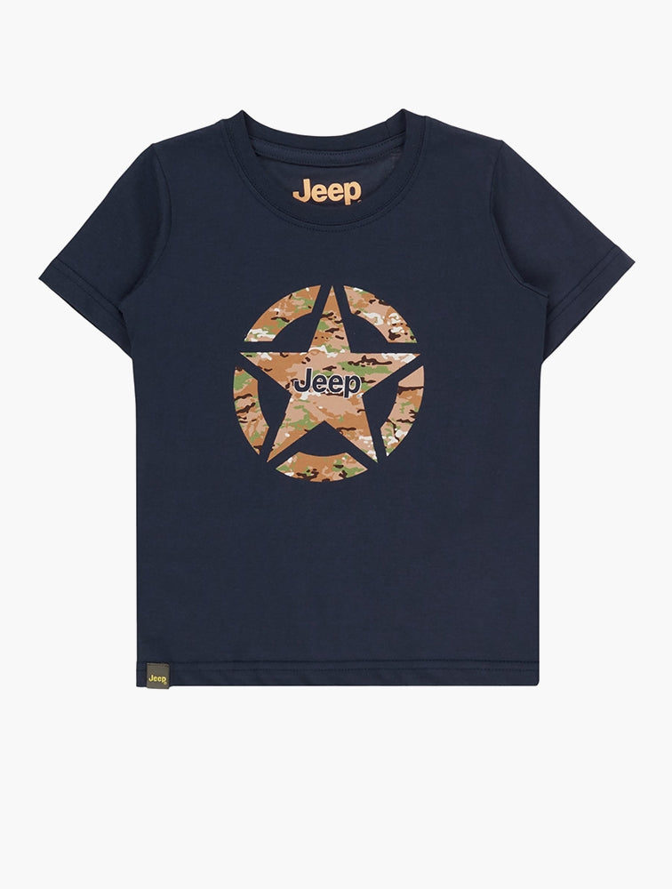 Jeep Boys Fashion Star T-Shirt In Navy