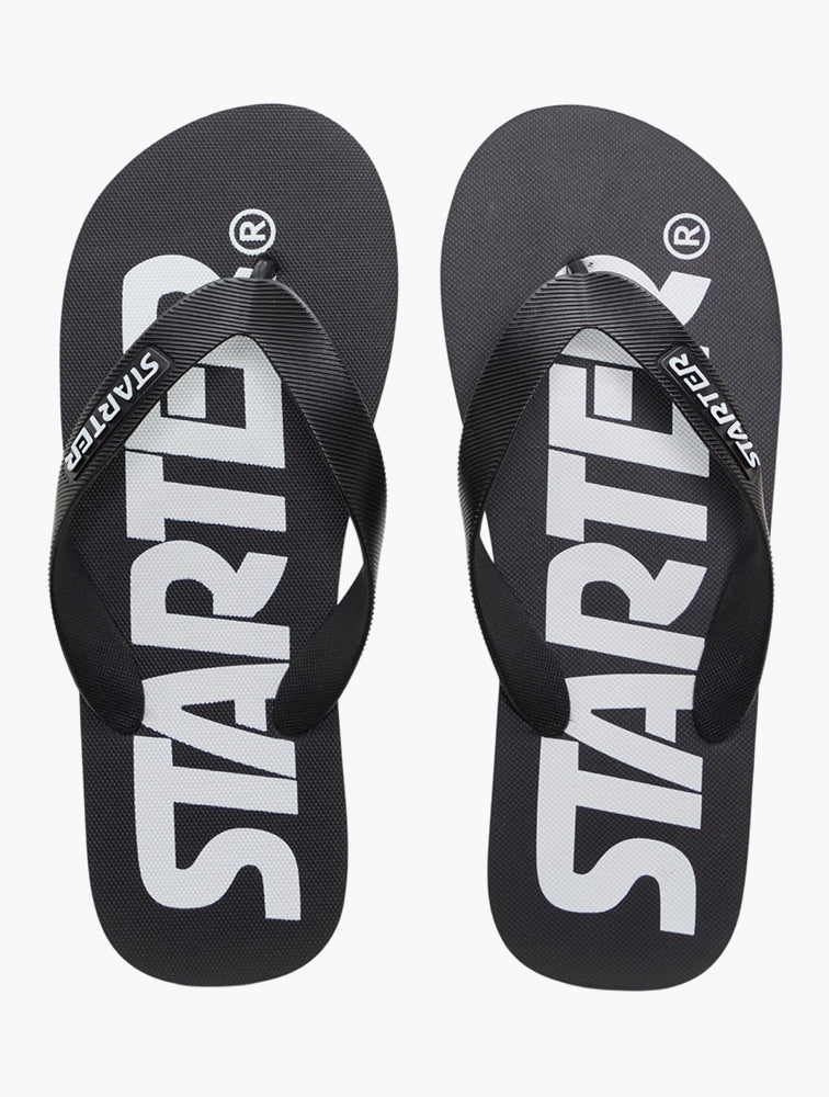 Starter Unisex Thong Slides In Black & White