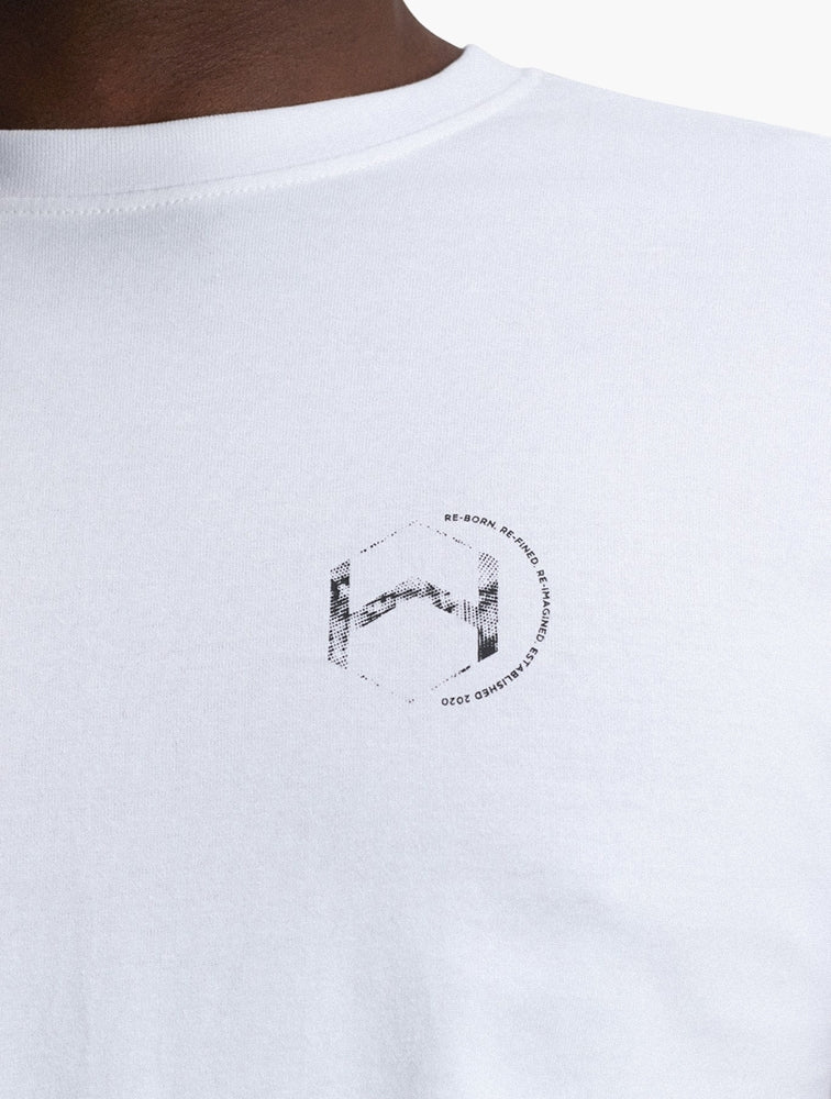 Hybrid Mens Premium Quote T-Shirt In White