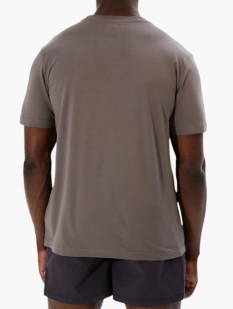 Jeep Mens Fashion Graphic Basic T-Shirt In Charcoal