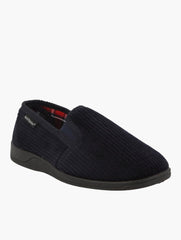 Hush Puppies Mens Collie Black Slipper Shoes