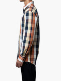 Polo Mens Easy Care Bold Orange Check Ls Shirt