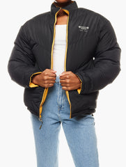 Jeep Womens Reversible Puffer Jacket In Yellow