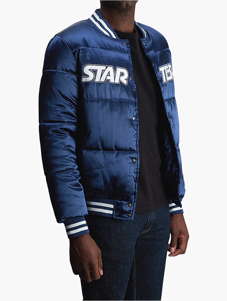 Starter Mens College Jacket 1 In Navy & White