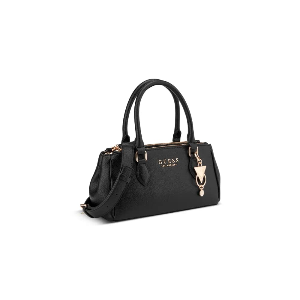 Guess Claudia Satchel Bag In Black