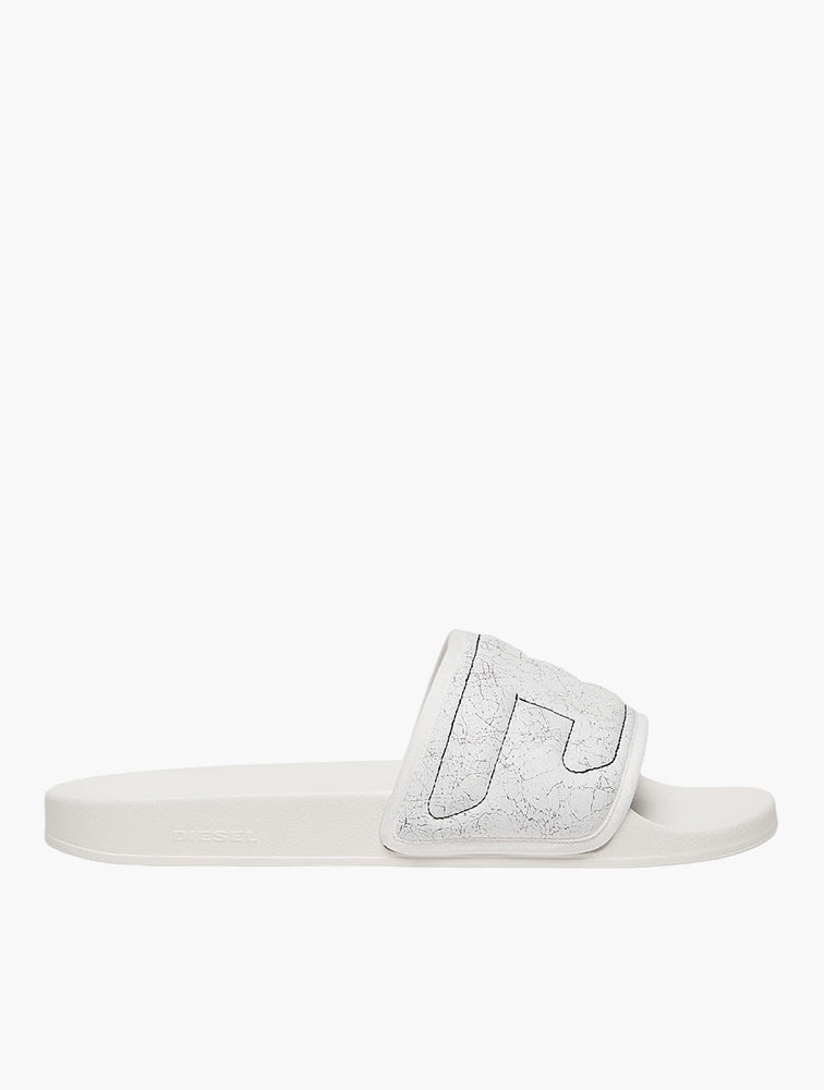Diesel Unisex Mayemi Puf X Sandals In White & Black